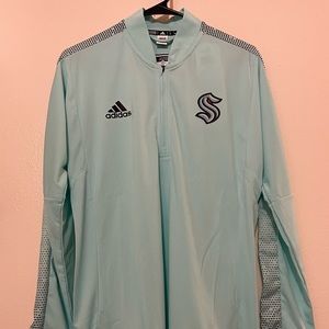 Adidas NHL Women’s Seattle Kraken 1/4 Zip Pull Over Size Medium